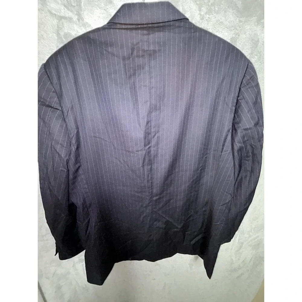 Canali Blazer Mens 42R Blue Wool Pinstripe Sport Coat Suit Jacket Italy Luxury